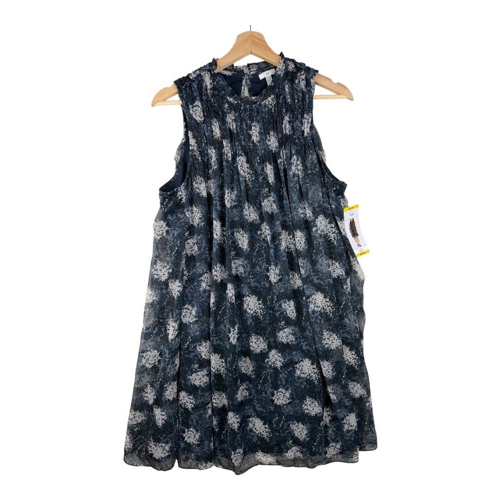 New Joie Baltic Print Sleeveless Halter Neck Mini Dress size‎ Medium Blue/White